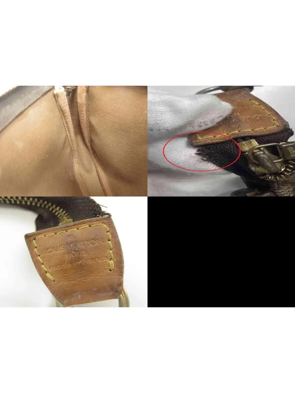 $1290 1999 Louis Vuitton Monogram Pochette Accessorie VI1909